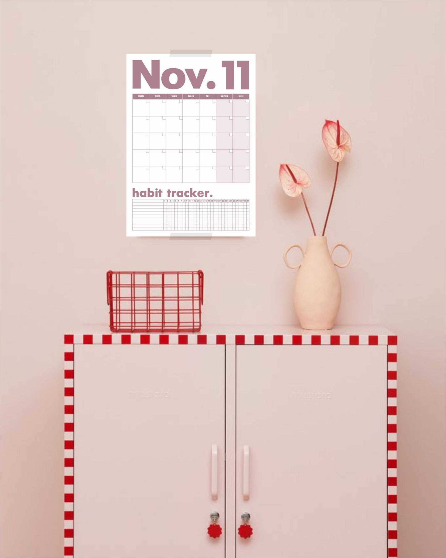 Habit Tracker Undated Calendar