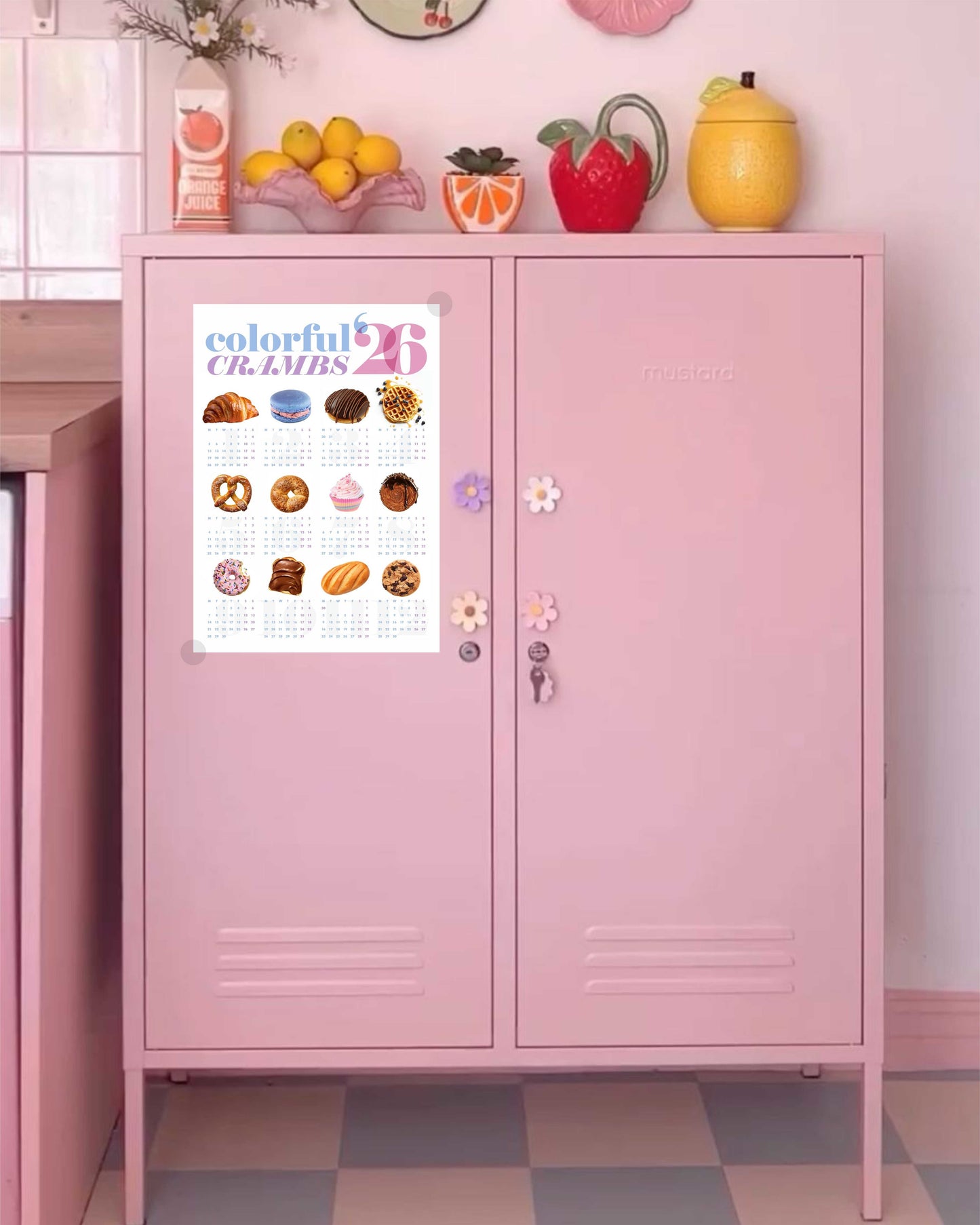 Colorful Crumbs 2026 Kitchen Digital Calendar