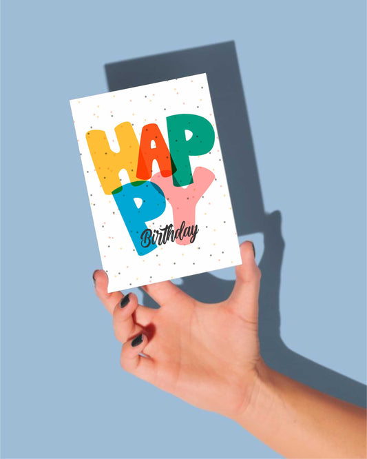 Happy Birthday” Greeting Card (Printable Digital Download)