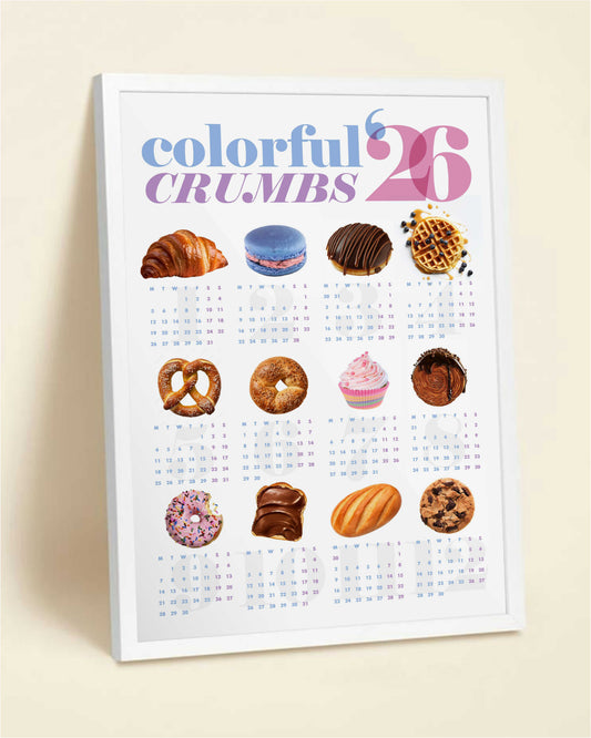 Colorful Crumbs 2026 Kitchen Digital Calendar