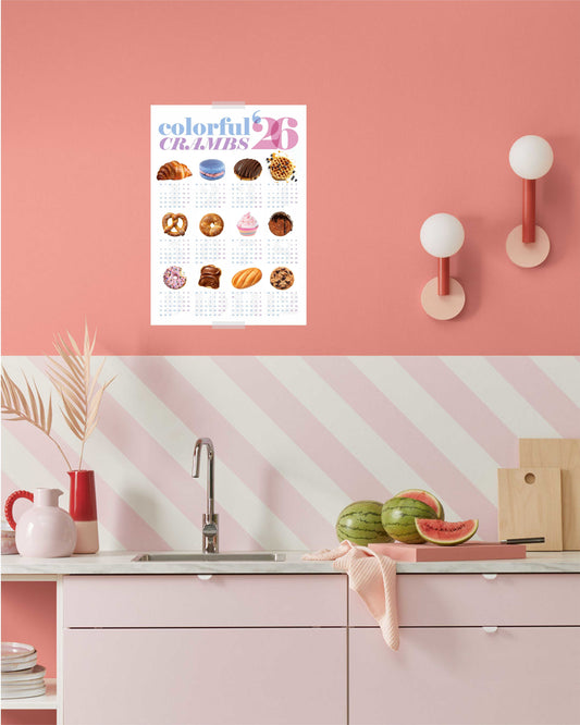 Colorful Crumbs 2026 Kitchen Digital Calendar