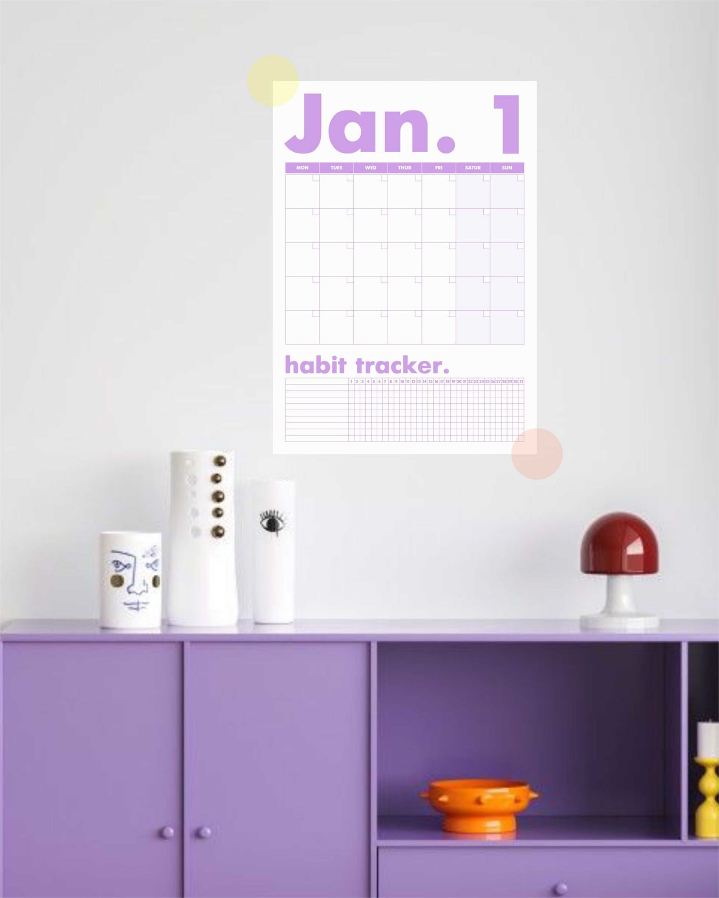 Habit Tracker Undated Calendar
