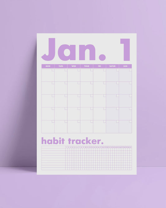 Habit Tracker Undated Calendar
